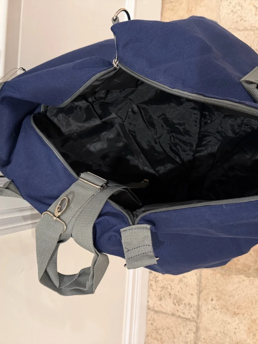 Tommy Bahama Navy and Gray Travel Duffel
